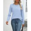 Zeagoo Womens 2026 Fall Sweaters Long Sleeve Tops Classic Crew Neck Pullover Sweaters Loose Dressy Casual Basic Clothes(Blue)