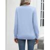 Zeagoo Womens 2026 Fall Sweaters Long Sleeve Tops Classic Crew Neck Pullover Sweaters Loose Dressy Casual Basic Clothes(Blue)