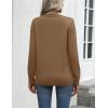 Zeagoo Womens 2026 Fall Sweaters Long Sleeve Tops Classic Crew Neck Pullover Sweaters Loose Dressy Casual Basic Clothes(Brown)