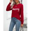 Zeagoo Womens 2026 Fall Sweaters Long Sleeve Tops Classic Crew Neck Pullover Sweaters Loose Dressy Casual Basic Clothes(Christmas-sd518)