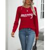 Zeagoo Womens 2026 Fall Sweaters Long Sleeve Tops Classic Crew Neck Pullover Sweaters Loose Dressy Casual Basic Clothes(Christmas-sd518)