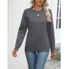 Zeagoo Womens 2026 Fall Sweaters Long Sleeve Tops Classic Crew Neck Pullover Sweaters Loose Dressy Casual Basic Clothes(Dark Gray)