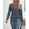Zeagoo Womens 2026 Fall Sweaters Long Sleeve Tops Classic Crew Neck Pullover Sweaters Loose Dressy Casual Basic Clothes(Dark Gray)