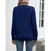 Zeagoo Womens 2026 Fall Sweaters Long Sleeve Tops Classic Crew Neck Pullover Sweaters Loose Dressy Casual Basic Clothes(Deep Blue)