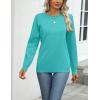 Zeagoo Womens 2026 Fall Sweaters Long Sleeve Tops Classic Crew Neck Pullover Sweaters Loose Dressy Casual Basic Clothes(Diving Blue)