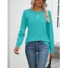 Zeagoo Womens 2026 Fall Sweaters Long Sleeve Tops Classic Crew Neck Pullover Sweaters Loose Dressy Casual Basic Clothes(Diving Blue)