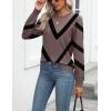 Zeagoo Womens 2026 Fall Sweaters Long Sleeve Tops Classic Crew Neck Pullover Sweaters Loose Dressy Casual Basic Clothes(Geometric Pattern-jh583)