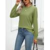 Zeagoo Womens 2026 Fall Sweaters Long Sleeve Tops Classic Crew Neck Pullover Sweaters Loose Dressy Casual Basic Clothes(Grass Green)