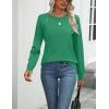 Zeagoo Womens 2026 Fall Sweaters Long Sleeve Tops Classic Crew Neck Pullover Sweaters Loose Dressy Casual Basic Clothes(Green)