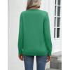 Zeagoo Womens 2026 Fall Sweaters Long Sleeve Tops Classic Crew Neck Pullover Sweaters Loose Dressy Casual Basic Clothes(Green)