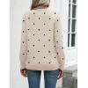 Zeagoo Womens 2026 Fall Sweaters Long Sleeve Tops Classic Crew Neck Pullover Sweaters Loose Dressy Casual Basic Clothes(Love Print-khaki)
