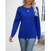 Zeagoo Womens 2026 Fall Sweaters Long Sleeve Tops Classic Crew Neck Pullover Sweaters Loose Dressy Casual Basic Clothes(Navy Blue)