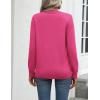 Zeagoo Womens 2026 Fall Sweaters Long Sleeve Tops Classic Crew Neck Pullover Sweaters Loose Dressy Casual Basic Clothes(Rose Red)