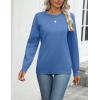 Zeagoo Womens 2026 Fall Sweaters Long Sleeve Tops Classic Crew Neck Pullover Sweaters Loose Dressy Casual Basic Clothes(Sky Blue)