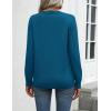 Zeagoo Womens 2026 Fall Sweaters Long Sleeve Tops Classic Crew Neck Pullover Sweaters Loose Dressy Casual Basic Clothes(Turquoise)