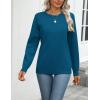 Zeagoo Womens 2026 Fall Sweaters Long Sleeve Tops Classic Crew Neck Pullover Sweaters Loose Dressy Casual Basic Clothes(Turquoise)