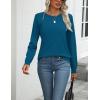 Zeagoo Womens 2026 Fall Sweaters Long Sleeve Tops Classic Crew Neck Pullover Sweaters Loose Dressy Casual Basic Clothes(Turquoise)