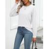 Zeagoo Womens 2026 Fall Sweaters Long Sleeve Tops Classic Crew Neck Pullover Sweaters Loose Dressy Casual Basic Clothes(White)
