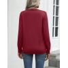 Zeagoo Womens 2026 Fall Sweaters Long Sleeve Tops Classic Crew Neck Pullover Sweaters Loose Dressy Casual Basic Clothes(Wine Red)