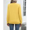 Zeagoo Womens 2026 Fall Sweaters Long Sleeve Tops Classic Crew Neck Pullover Sweaters Loose Dressy Casual Basic Clothes(Yellow)