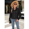 Zeagoo Womens Fashion Cropped Corduroy Shackets Button Down Jackets Tops Fall Trendy Lightweight Long Sleeve Shirts