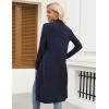 Zeagoo Women’s Long Cardigan Sweaters Lightweight Sweater Long Sleeve Open Front Casual Knit Duster Cardigans with Pocket(A_navy Blue)