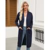 Zeagoo Women’s Long Cardigan Sweaters Lightweight Sweater Long Sleeve Open Front Casual Knit Duster Cardigans with Pocket(A_navy Blue)