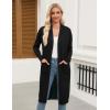Zeagoo Women’s Long Cardigan Sweaters Lightweight Sweater Long Sleeve Open Front Casual Knit Duster Cardigans with Pocket(Black)