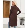 Zeagoo Women’s Long Cardigan Sweaters Lightweight Sweater Long Sleeve Open Front Casual Knit Duster Cardigans with Pocket(Brown)