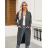 Zeagoo Women’s Long Cardigan Sweaters Lightweight Sweater Long Sleeve Open Front Casual Knit Duster Cardigans with Pocket(Dark Grey)