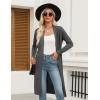 Zeagoo Women’s Long Cardigan Sweaters Lightweight Sweater Long Sleeve Open Front Casual Knit Duster Cardigans with Pocket(Dark Grey)