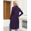 Zeagoo Women’s Long Cardigan Sweaters Lightweight Sweater Long Sleeve Open Front Casual Knit Duster Cardigans with Pocket(Dark Purple)