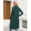 Zeagoo Women’s Long Cardigan Sweaters Lightweight Sweater Long Sleeve Open Front Casual Knit Duster Cardigans with Pocket(Green)
