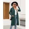 Zeagoo Women’s Long Cardigan Sweaters Lightweight Sweater Long Sleeve Open Front Casual Knit Duster Cardigans with Pocket(Green)