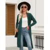 Zeagoo Women’s Long Cardigan Sweaters Lightweight Sweater Long Sleeve Open Front Casual Knit Duster Cardigans with Pocket(Green)