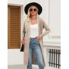 Zeagoo Women’s Long Cardigan Sweaters Lightweight Sweater Long Sleeve Open Front Casual Knit Duster Cardigans with Pocket(K_beige)