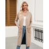 Zeagoo Women’s Long Cardigan Sweaters Lightweight Sweater Long Sleeve Open Front Casual Knit Duster Cardigans with Pocket(K_beige)