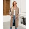 Zeagoo Women’s Long Cardigan Sweaters Lightweight Sweater Long Sleeve Open Front Casual Knit Duster Cardigans with Pocket(Khaki)