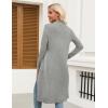 Zeagoo Women’s Long Cardigan Sweaters Lightweight Sweater Long Sleeve Open Front Casual Knit Duster Cardigans with Pocket(Light Grey)
