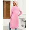 Zeagoo Women’s Long Cardigan Sweaters Lightweight Sweater Long Sleeve Open Front Casual Knit Duster Cardigans with Pocket(Pink)