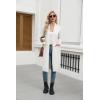 Zeagoo Women’s Long Cardigan Sweaters Lightweight Sweater Long Sleeve Open Front Casual Knit Duster Cardigans with Pocket(White)