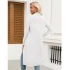 Zeagoo Women’s Long Cardigan Sweaters Lightweight Sweater Long Sleeve Open Front Casual Knit Duster Cardigans with Pocket(White)