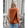 Zeagoo Women’s Silk Satin Camisole Tank Tops V Neck Pleated Dressy Casual Sleeveless Blouses Summer Business Work Shirts(Caramel)