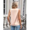 Zeagoo Women’s Silk Satin Camisole Tank Tops V Neck Pleated Dressy Casual Sleeveless Blouses Summer Business Work Shirts(Champagne)