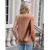Zeagoo Women’s Silk Satin Camisole Tank Tops V Neck Pleated Dressy Casual Sleeveless Blouses Summer Business Work Shirts(Dark Khaki)