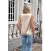 Zeagoo Women’s Silk Satin Camisole Tank Tops V Neck Pleated Dressy Casual Sleeveless Blouses Summer Business Work Shirts(Light Champagne)