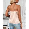 Zeagoo Women’s Silk Satin Tank Tops 2026 V Neck Adjustable Spaghetti Strap Sleeveless Camisole Summer Basic Blouse(Light Champagne)