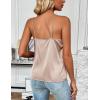 Zeagoo Women’s Silk Satin Tank Tops 2026 V Neck Adjustable Spaghetti Strap Sleeveless Camisole Summer Basic Blouse(Light Pink Champagne)