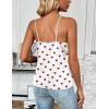 Zeagoo Women’s Silk Satin Tank Tops 2026 V Neck Adjustable Spaghetti Strap Sleeveless Camisole Summer Basic Blouse(Red Heart)