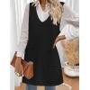 Zeagoo Women’s Sweater Vest Dresses for Women 2025 V Neck Sleeveless Knit Pullover Sweater with Pockets Fall Winter Outfits(Black)